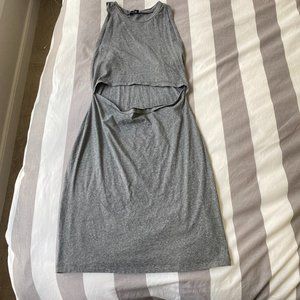 Aritzia Wilfred Free Gray Cutout Bodycon Sheath Dress
